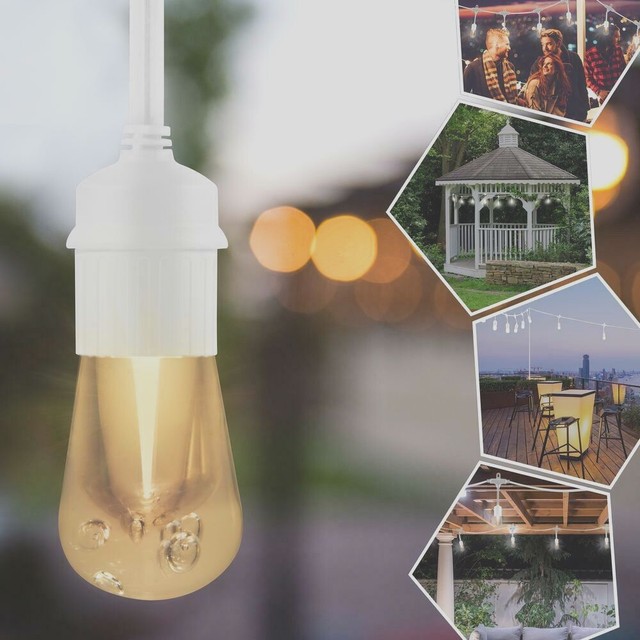 Enbrighten Vintage Series Cafe Led String Lights 12ft 6 Lifetime