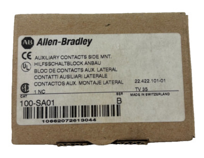 ALLEN BRADLEY 100-SA01 AUXILIARY CONTACTS SID EMNT HILFSSCHALTBLOCK ANBAU