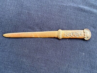Bronze Advertising Card Cutter 1920s Ferrol Brescia Liberty Company