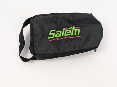 Vintage SALEM Cigarette Small Zippered Pouch BLACK Hand Bag Carry Case
