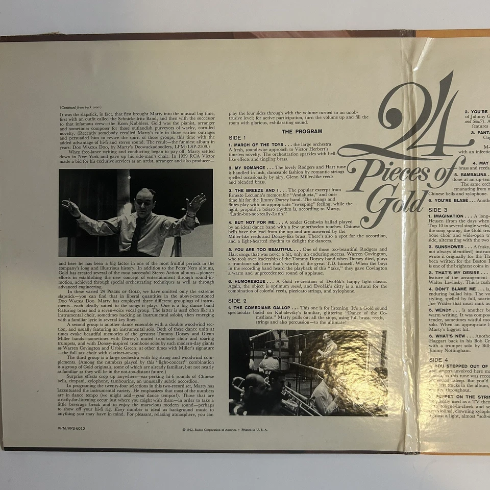 Marty Gold And His Orchestra Play 24 Pieces Of Gold Rca ( R253) - Image 3 of 4
