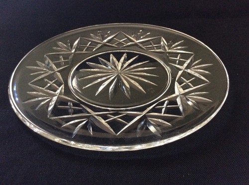 Juego de 7 Platos de Snack WEBB CORBETT Inglaterra GEORGIANO Corte Plomo Cristal 6 1/2" B&B - Imagen 6 de 6