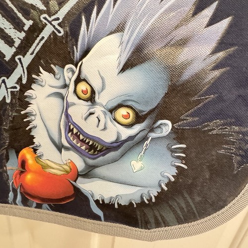 Death Note Canvas Tote Messenger Rare EUC Light Yagami, Ryuk 16x14x4” BIG - Picture 7 of 17