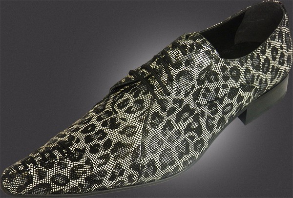 O.G Chelsy - Top Italiano Diseñador Zapatos de Cordones Patrón Red Leopardo