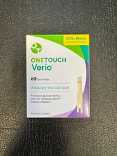 OneTouch VERIO 60 TEST STRIPS ACCURACY LIFESCAN EXP  6/2026 NEW GLUCOSE DIABETIC