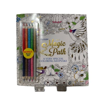 Colorama The Magic Path Adult Coloring Book w/Double Sided Colored Pencils NEW