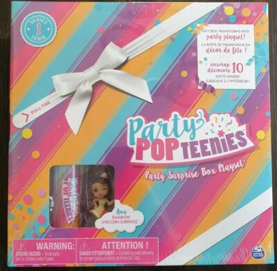party popteenies party surprise box playset