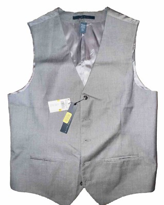 Perry Ellis brushed nickel core vest NWT