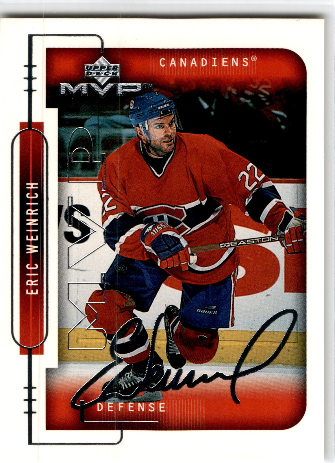 1999-00 Upper Deck MVP #103 Eric Weinrich Silver Script