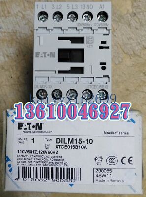 new EATON MOELLER DILM15-10 (110V50Hz, 120V60Hz) Muller Contactor
