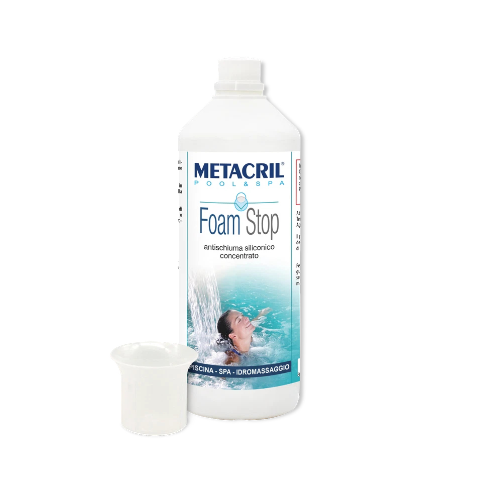 FOAM STOP 1Lt - ABBATTE VELOCEMENTE la Schiuma per SPA IDROMASSAGGIO + Dosatore