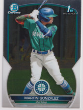 2023 Bowman Chrome #BCP-28 Martin Gonzalez FB Seattle Mariners