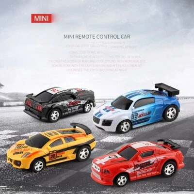 1Set Mini Coke Can Car Speed RC Radio Remote Control Micro Racing Car Kids Toys