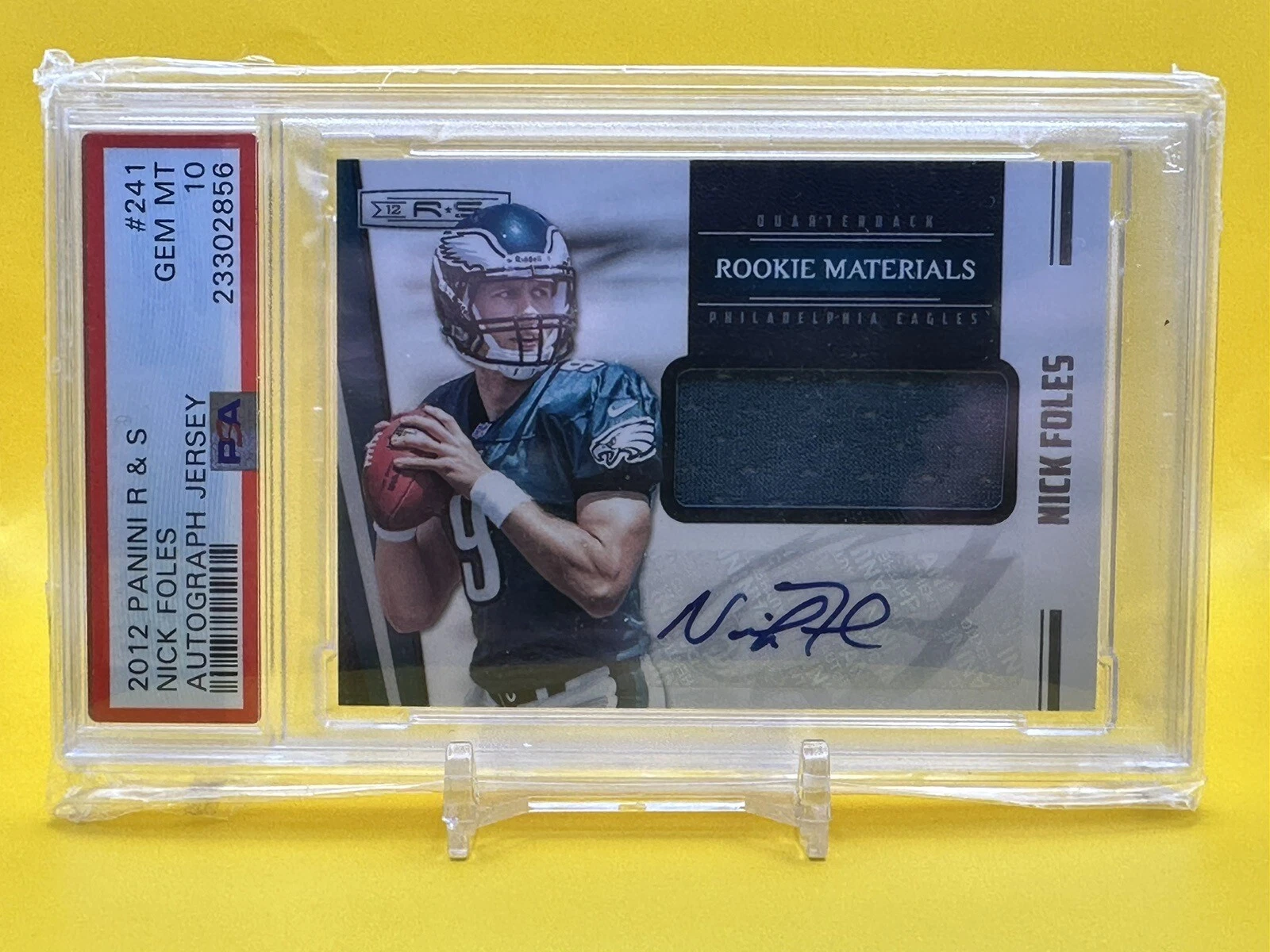 Nick Foles Panini Rookies & Stars #241 Autograph Jersey