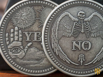 Yes Or No Decision Maker Coin - Antique Silver Challenge Coin For Quick Choices