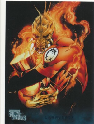 38 LARFLEEZE 2015 Cryptozoic DC Super Villains SILVER ORANGE