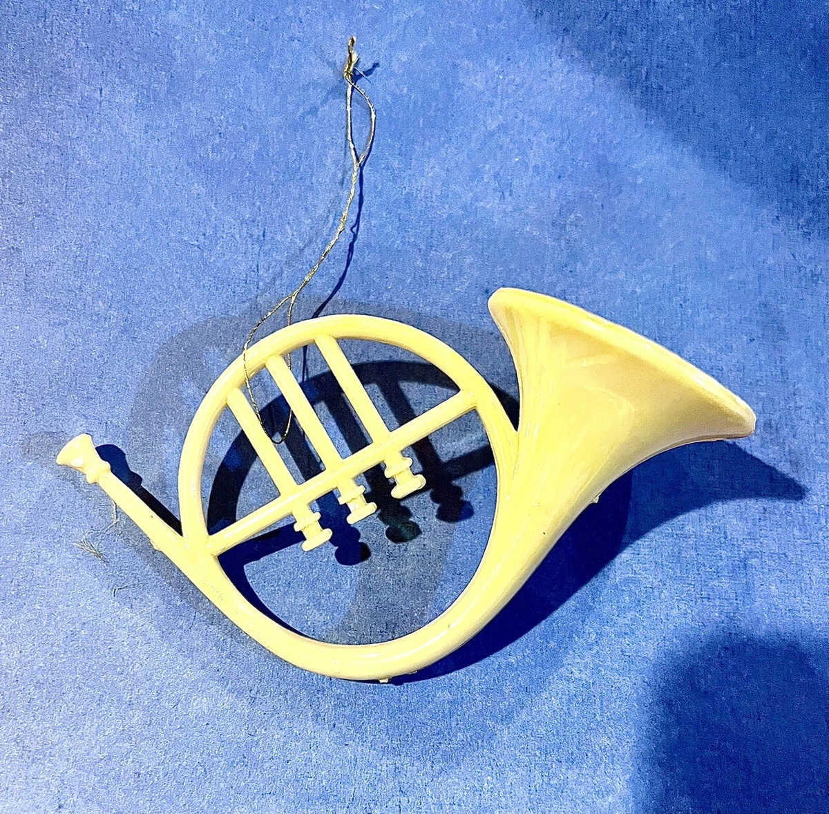 VIntage Beautiful Opalescent French Horn Christmas Ornament eBay