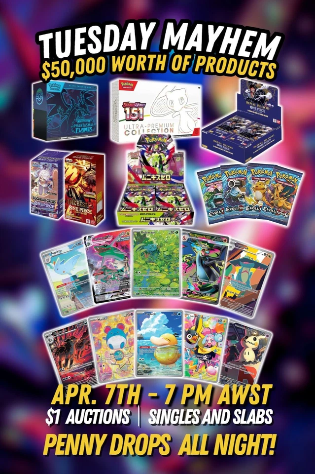 $1 Auction | Singles | Slabs | Sealed 🔥