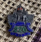 WW1 Canadian Army CEF 226 Infantry Silver Enamel Sweetheart Brooch Rare