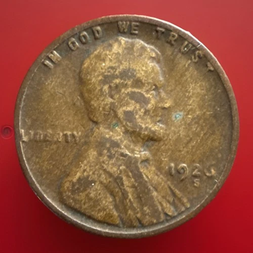 1926-S Lincoln Cent Nice Original VG Coin Sold As Pictured 853