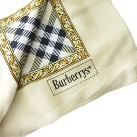 Burberrys Scarf Silk Nova Check Beige Women'S Authentic thumbnail 4