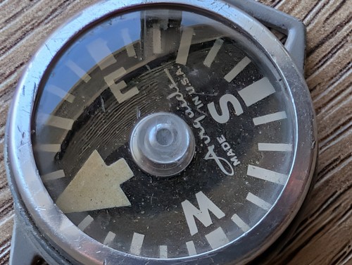 Vintage 1960/70er Airguide Tauch-/Feld Handgelenkkompass NUR FÜR TEILE/DEKORATION - Bild 2 von 24
