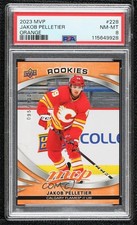 2023-24 Upper Deck MVP Rookies Orange 95/100 Jakob Pelletier #228 PSA 8 0z37