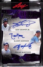2025 Leaf Spectacular #H3-3 Ken Griffey Jr. / Randy Johnson / Edgar Martinez /5