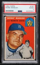 1954 Topps Heinie Manush #187 PSA 2 HOF 00fb