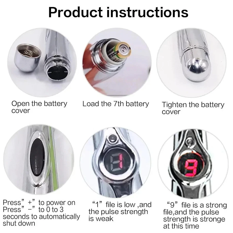 Pluma de punto de acupuntura de masaje 5 en 1 pluma de punto de acupuntura electrónica láser meridiano E Foto 3 de 4