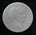 1900-O Barber Quarter * Clear Date/Mint Mark * A1010