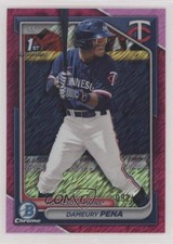 2024 Bowman Chrome Prospects Fuchsia Shimmer Refractor 92/199 Dameury Pena 1ml3