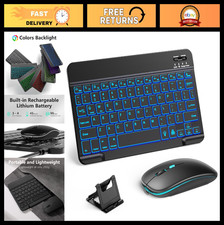 Rechargeable Wireless Bluetooth Keyboard  Mouse Set for iPad - Slim  Portable