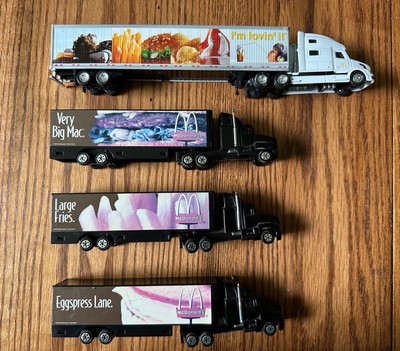 Vintage 1994 McDonald's Black Metal Semi Truck set of 4 | eBay