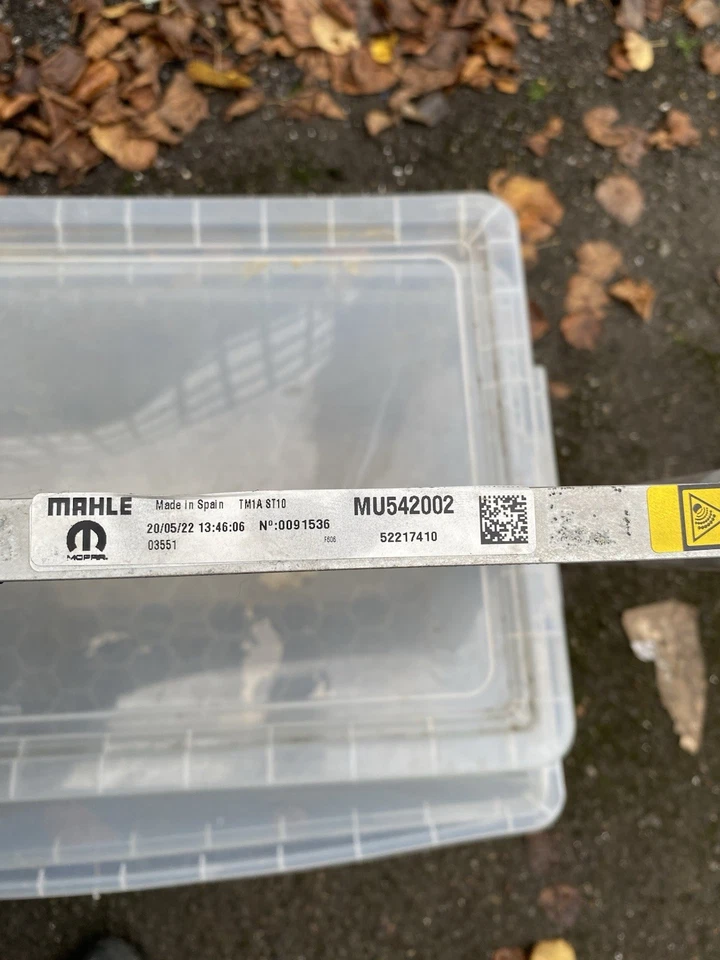 ABARTH 500E (23) ELETTRICA BERLINA AIR CONDITIONING CONDENSER MU542002 - Image 3 of 4