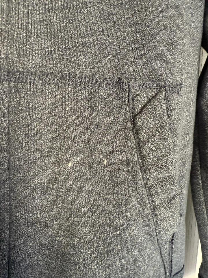 Hollister Women’s Zip Up Hoodie Blue w/ Orange Text Size M - Image 4 of 4