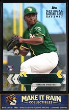 Jharel Cotton 2017 Topps National Baseball Card Day #17 Oakland Athletics Rookie