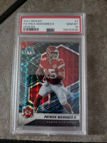 🔥2021 Mosaic GENESIS Patrick Mahomes #1 TRUE SSP - PSA 10🔥