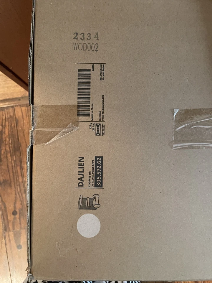 Nuevo Carro utilitario Ikea DAJLIEN, blanco, 16 1/2x15 3/8x25 5/8" acero, bambú Foto 2 de 3