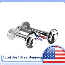 600DB Dual Trumpets Super Loud Car Electric Air Horn Truck Boat Train Speaker .