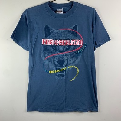 Vintage 90s Busch Gardens Big Bad Wolf Shirt Mens Medium M Theme Park USA Tee