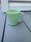 VTG Fire King Jadeite D Handle Coffee Mug Milk Glass Oven Ware Read Description