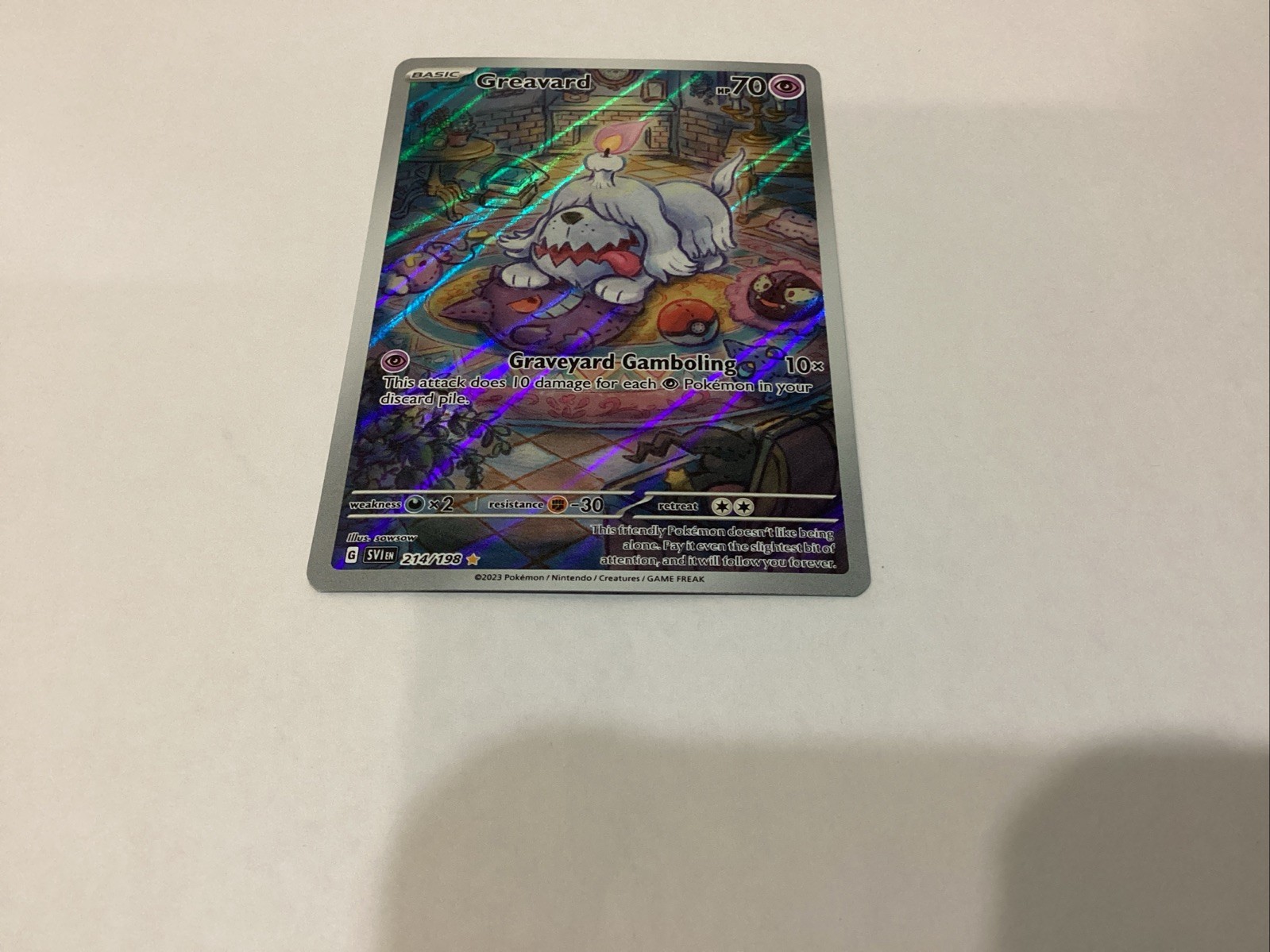 Greavard 214/198 – Illustration Rare – Scarlet & Violet – NM – Pokémon TCG