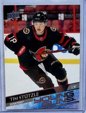 2020-21 Upper Deck Series 2 Young Guns TIM STUTZLE #482 Senators Rookie Card. rookie card picture
