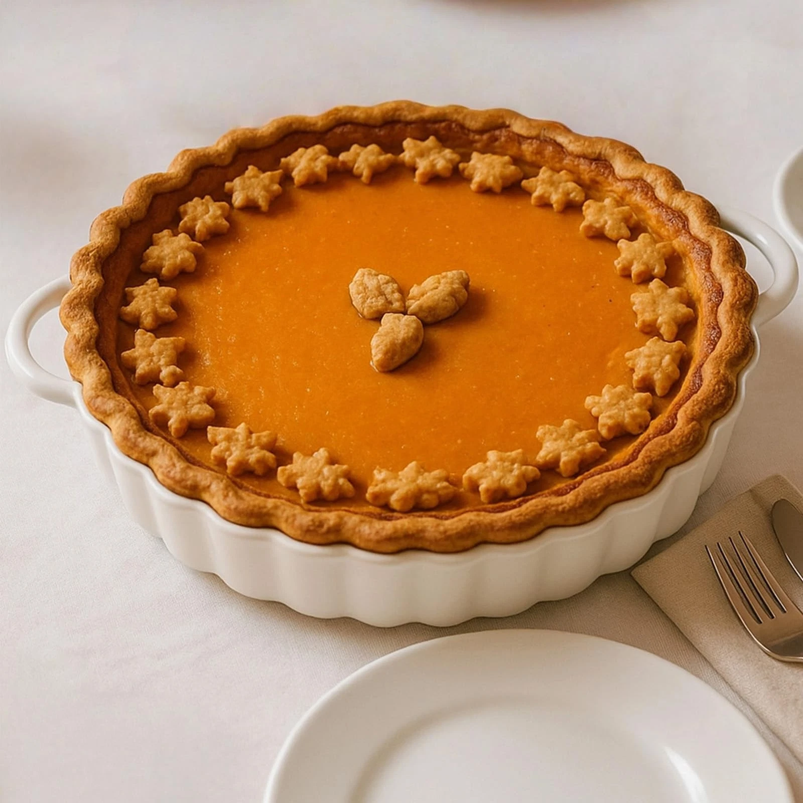 9×2in Deep Ceramic Pie Pan with Handles for Pie Quiche Tart Baking. Easy to g...