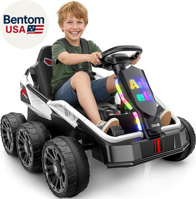 24V Ride on Toys for Big Kids 3-10, 4WD/2WD Switchable, No Height Limit, 17'' Wid
