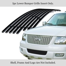 Fits 2003-2006 Ford Expedition All Models Lower Bumper Stainless Black Grille