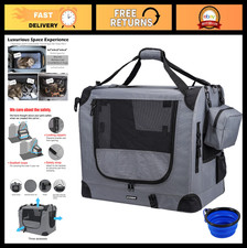 Large Cat Carrier 24"x16.5"x16.5" Portable Dog Crate for Small Medium Pets, Coll