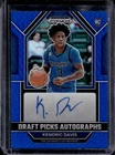 2023-24 Panini Prizm Draft Picks Kendric Davis Auto Autograph Blue #/125 Tigers