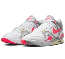 Nike Air Tech Challenge 2 Mens White Racer Pink Grey Coconut FZ9033-100 Agassi